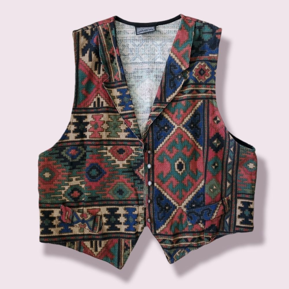 ROUGHRIDER | Circle T Vintage Aztec Southwestern Vest